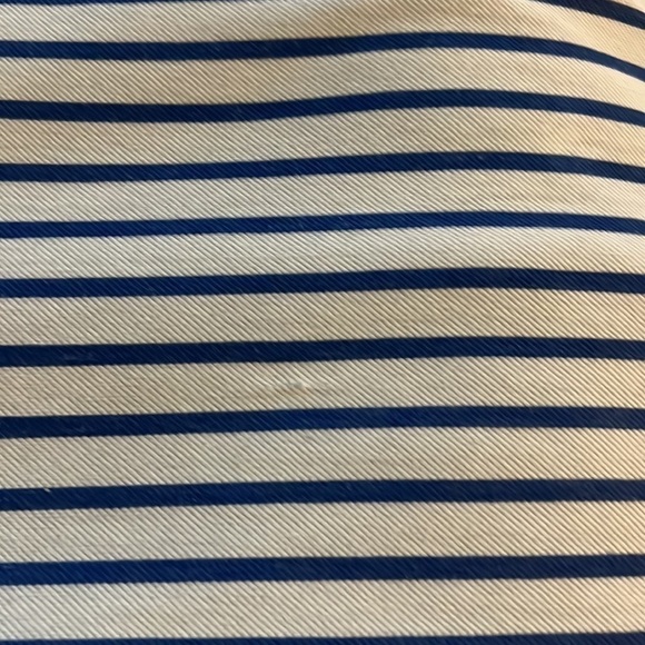 Madewell horizontal blue ivory stripes v neck relaxed dress Sz M - Picture 11 of 11